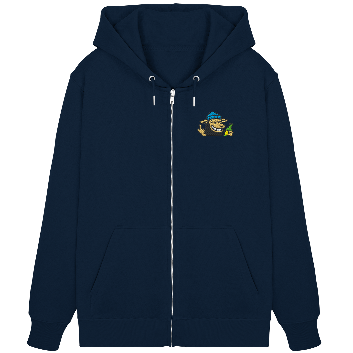 Schaf mit Mittelfinger im Partymodus – Dancefloor? Nur wenn’s brennt - Organic Zipper (Stick)