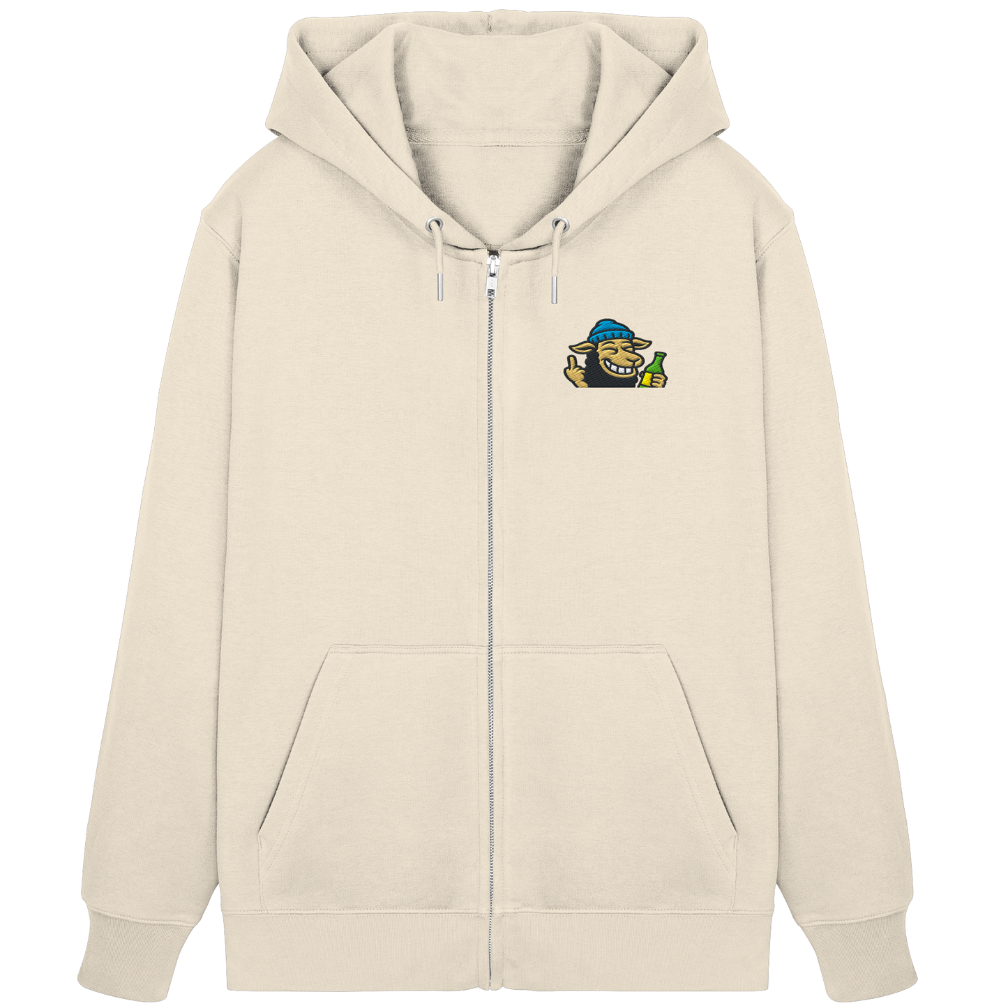 Schaf mit Mittelfinger im Partymodus – Dancefloor? Nur wenn’s brennt - Organic Zipper (Stick)
