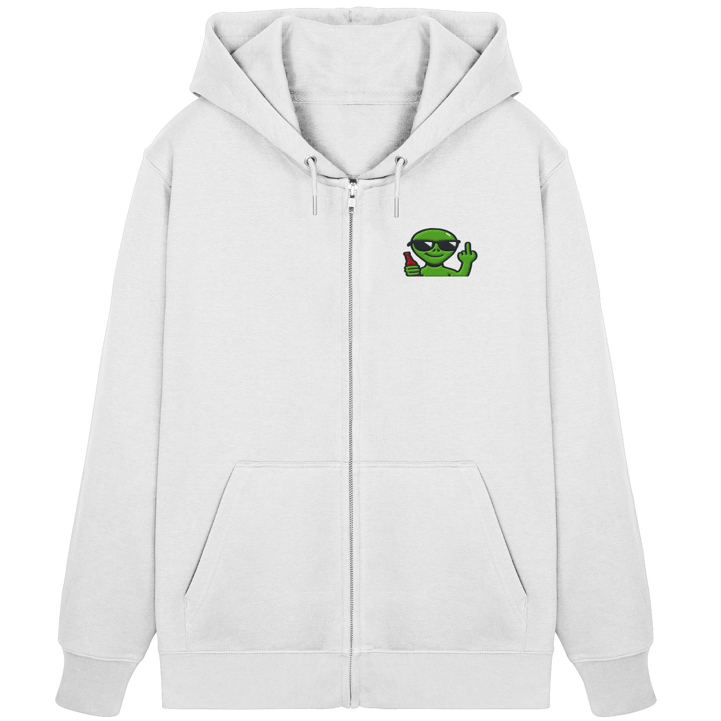 Alien mit Mittelfinger – Der Club gehört den Sternen - Organic Zipper (Stick)