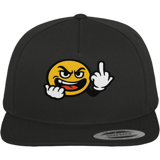 Smiley mit Mittelfinger – Gute Laune. Schlechte Laune. Klar geregelt. - Premium Snapback