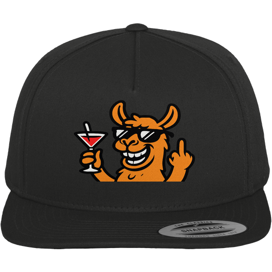 Lama mit Mittelfinger – Partymodus mit Attitüde  - Premium Snapback