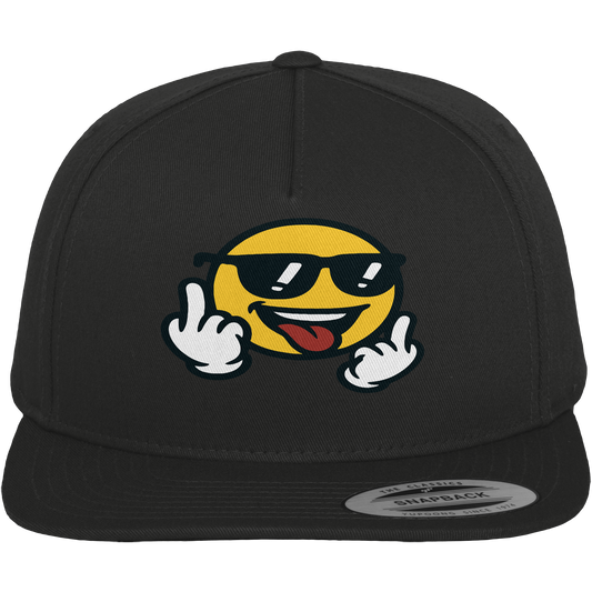 Smiley mit Mittelfinger – Der freundlichste Mittelfinger der Welt - Premium Snapback