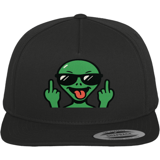 Alien mit Mittelfinger – Grüße vom Planeten Genervt - Premium Snapback