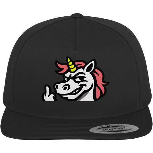 Einhorn mit Mittelfinger – Zu süß zum Ertragen, zu frech zum Ignorieren - Premium Snapback
