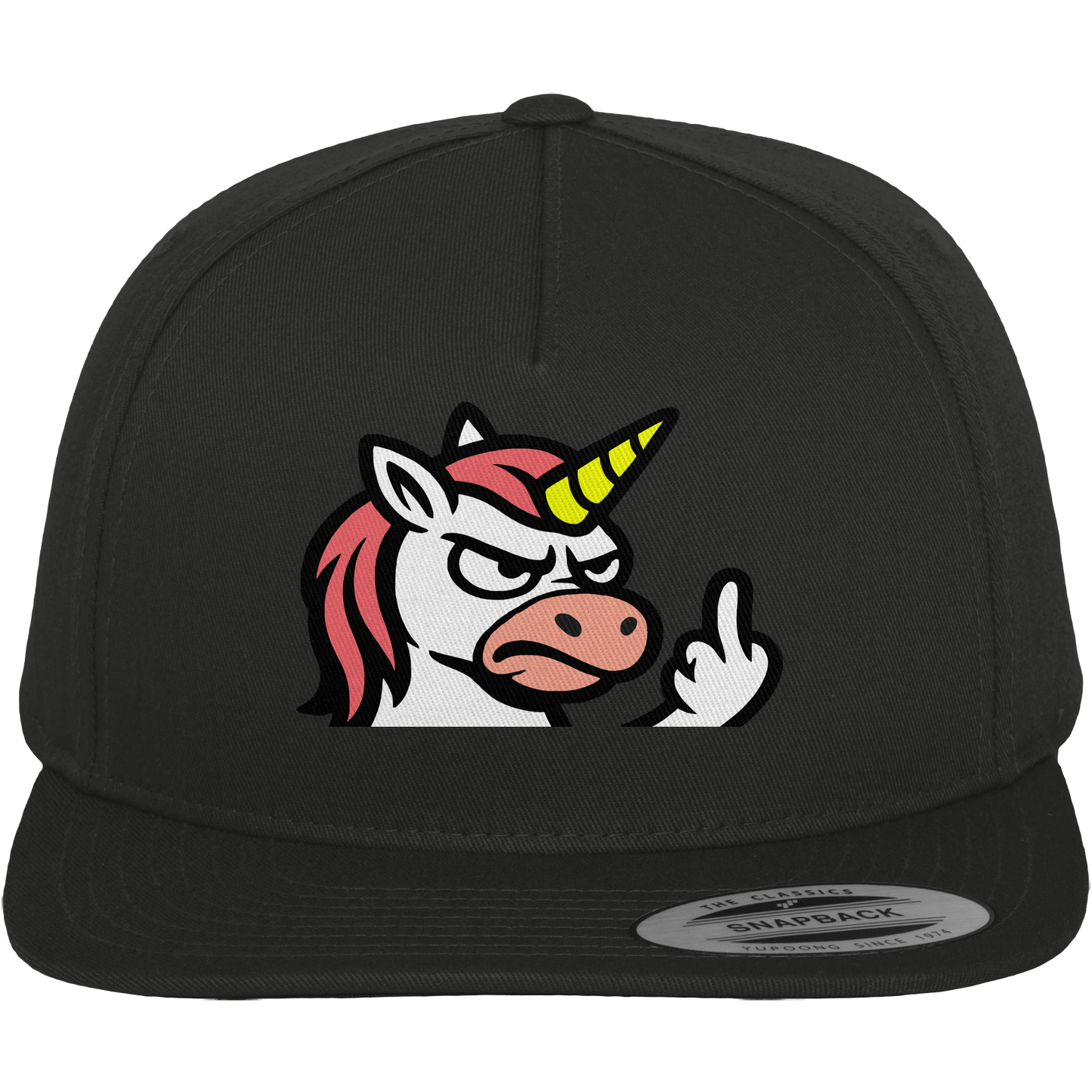 Einhorn mit Mittelfinger – Magie war gestern, jetzt kommt Klartext - Premium Snapback