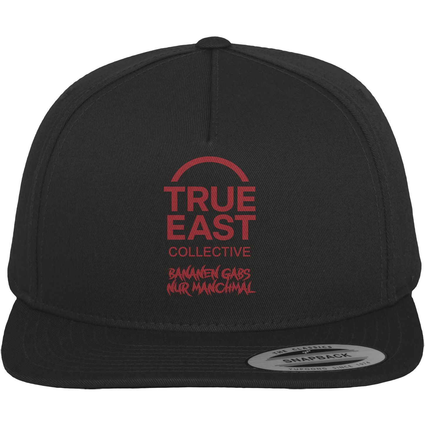 Bananen gab’s – nur manchmal & True East Logo - Erinnerung trifft Streetwear - Premium Snapback