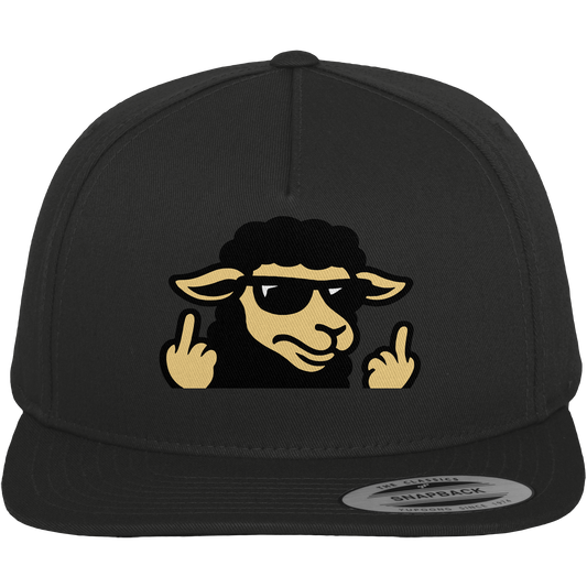 Schwarzes Schaf mit Mittelfinger – Schluss mit Nettigkeit - Premium Snapback