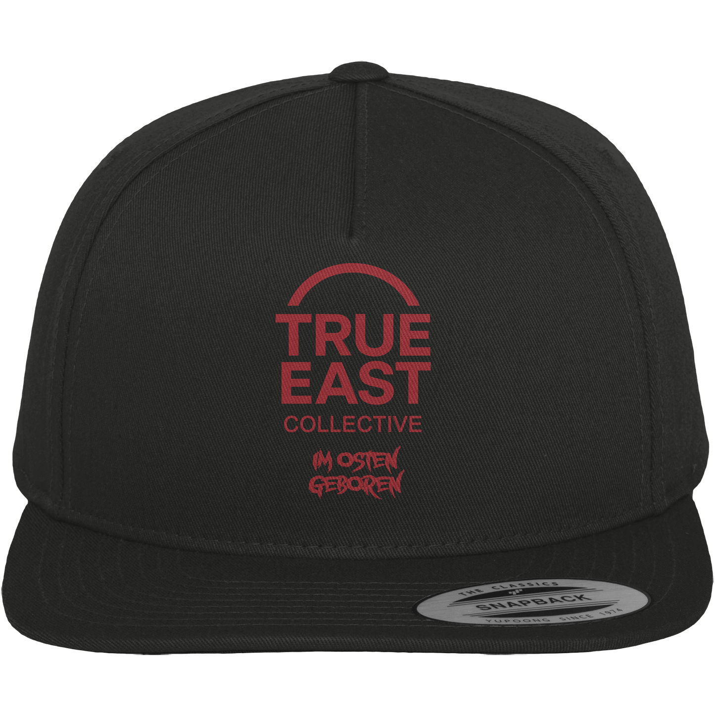 Im Osten geboren & True East Logo – Herkunft ohne Ausrede - Premium Snapback