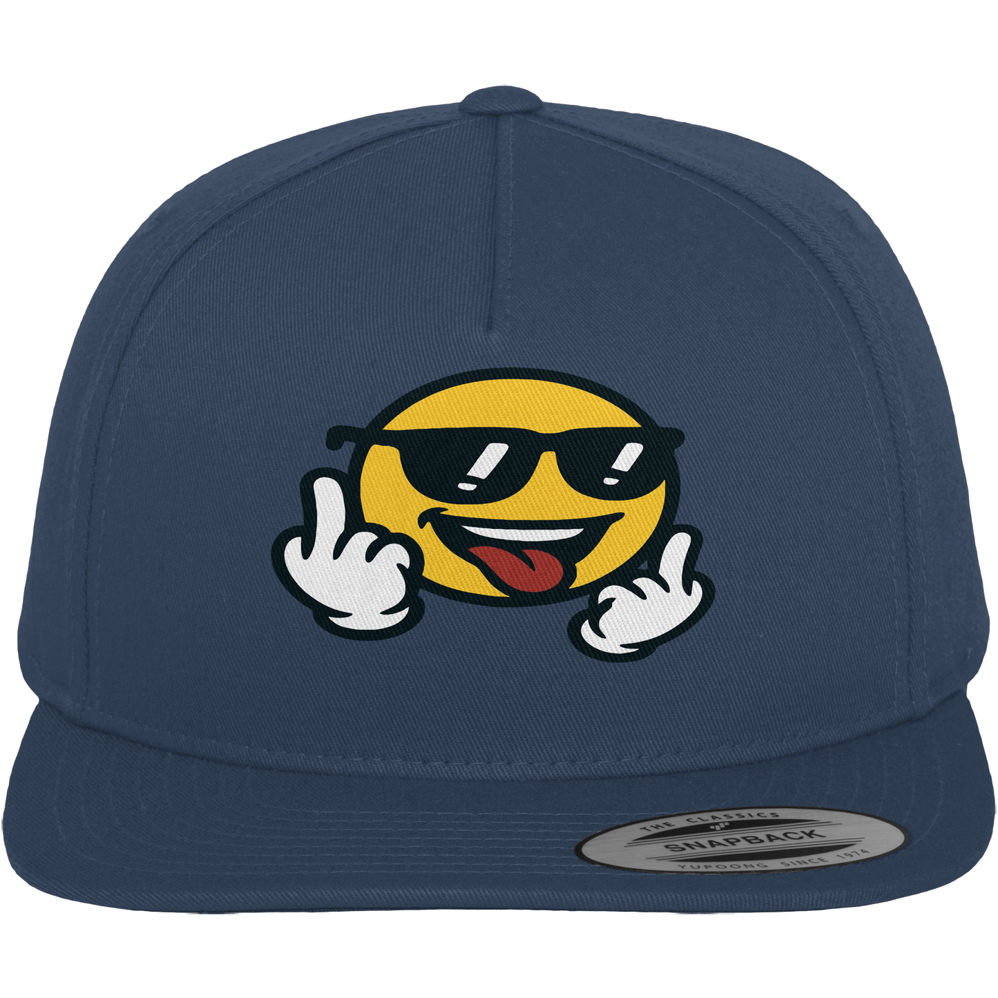 Smiley mit Mittelfinger – Der freundlichste Mittelfinger der Welt - Premium Snapback