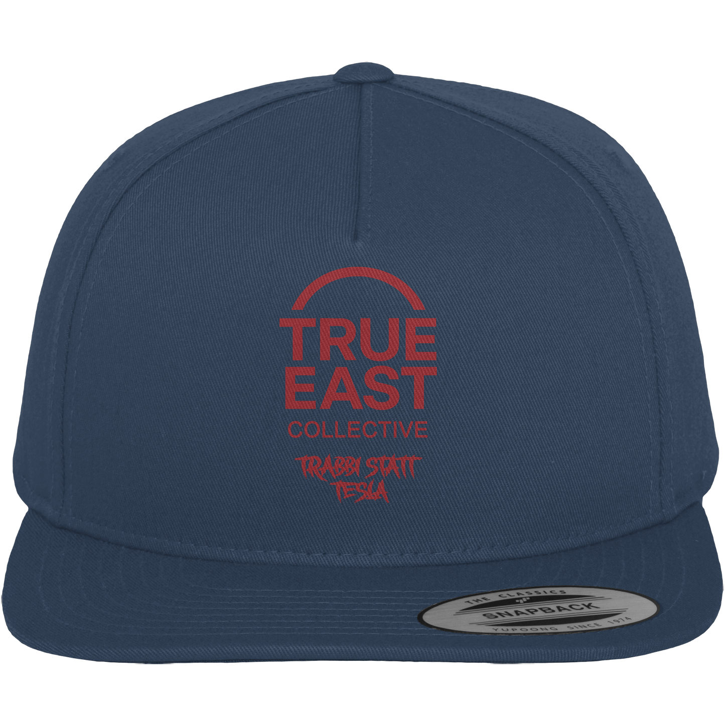 Trabbi statt Tesla & True East Logo – Zweitakt statt Stromschlag - Premium Snapback