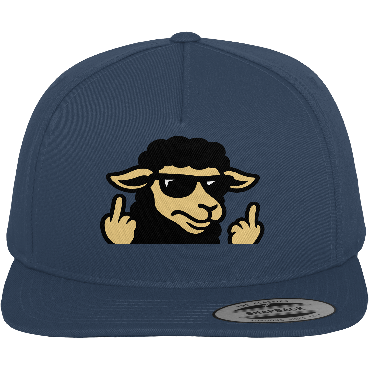 Schwarzes Schaf mit Mittelfinger – Schluss mit Nettigkeit - Premium Snapback