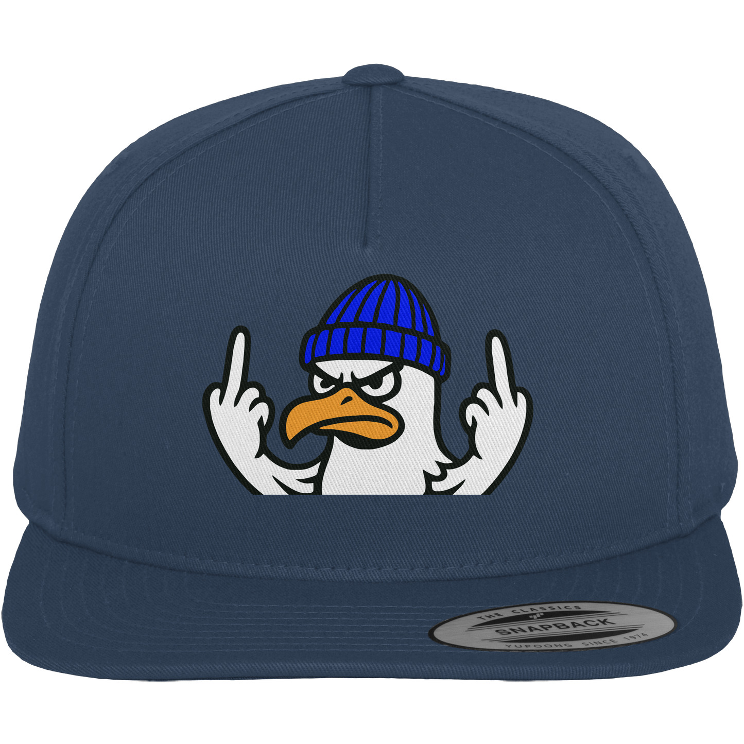 Möwe mit Mittelfinger – Vogel zeigen, Stil behalten  - Premium Snapback