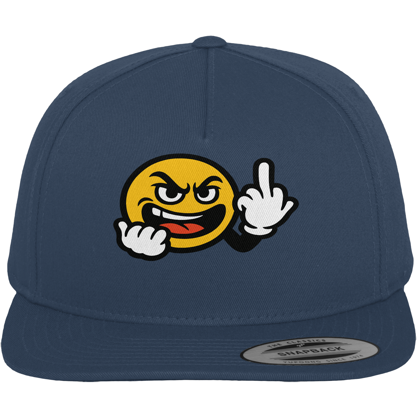 Smiley mit Mittelfinger – Gute Laune. Schlechte Laune. Klar geregelt. - Premium Snapback
