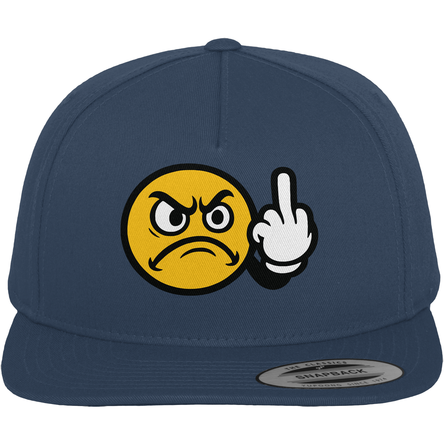 Smiley mit Mittelfinger – Dein stilles „Nope“ mit Gesicht - Premium Snapback
