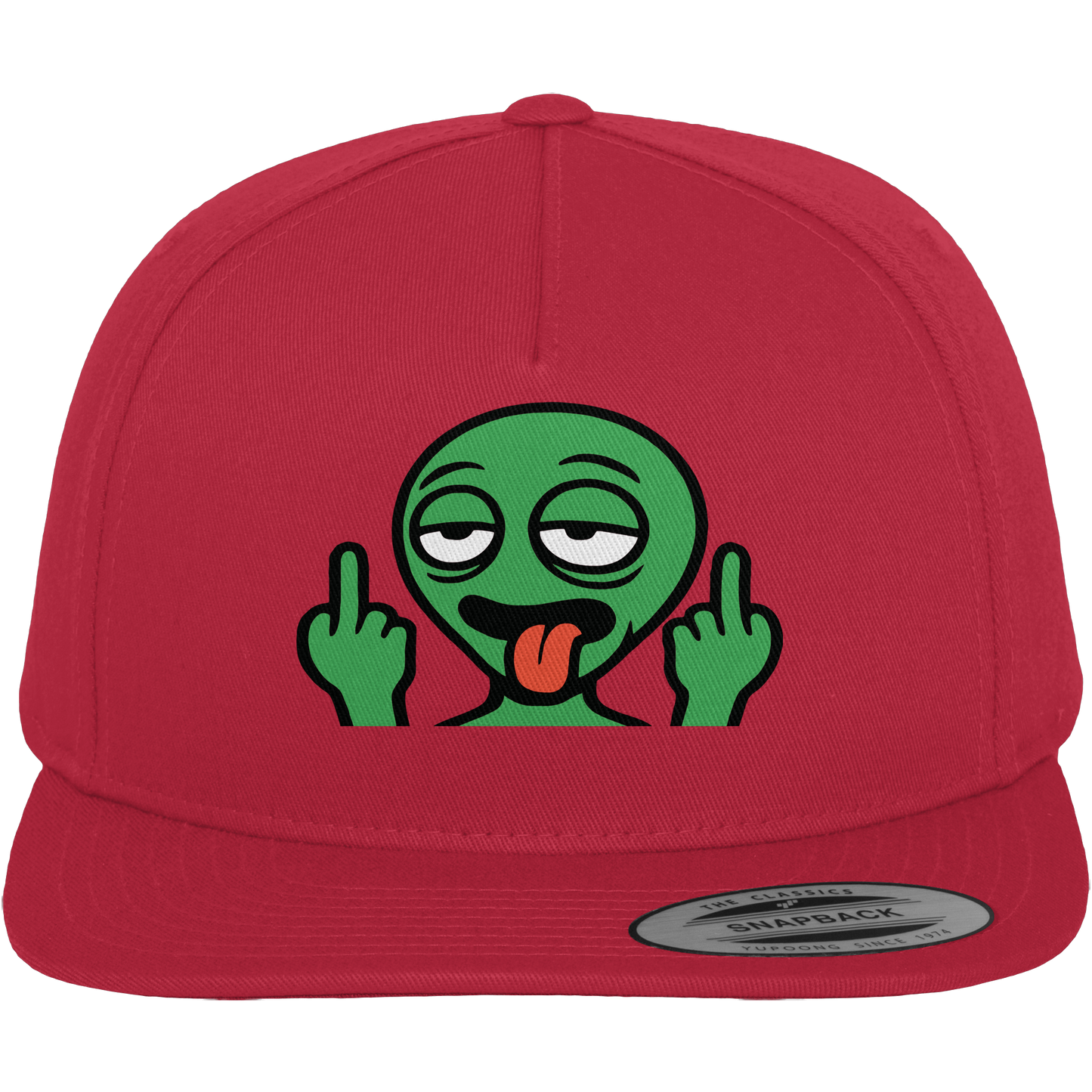 Alien mit Mittelfinger – Ich will nach Hause, aber erst flippe ich euch noch - Premium Snapback