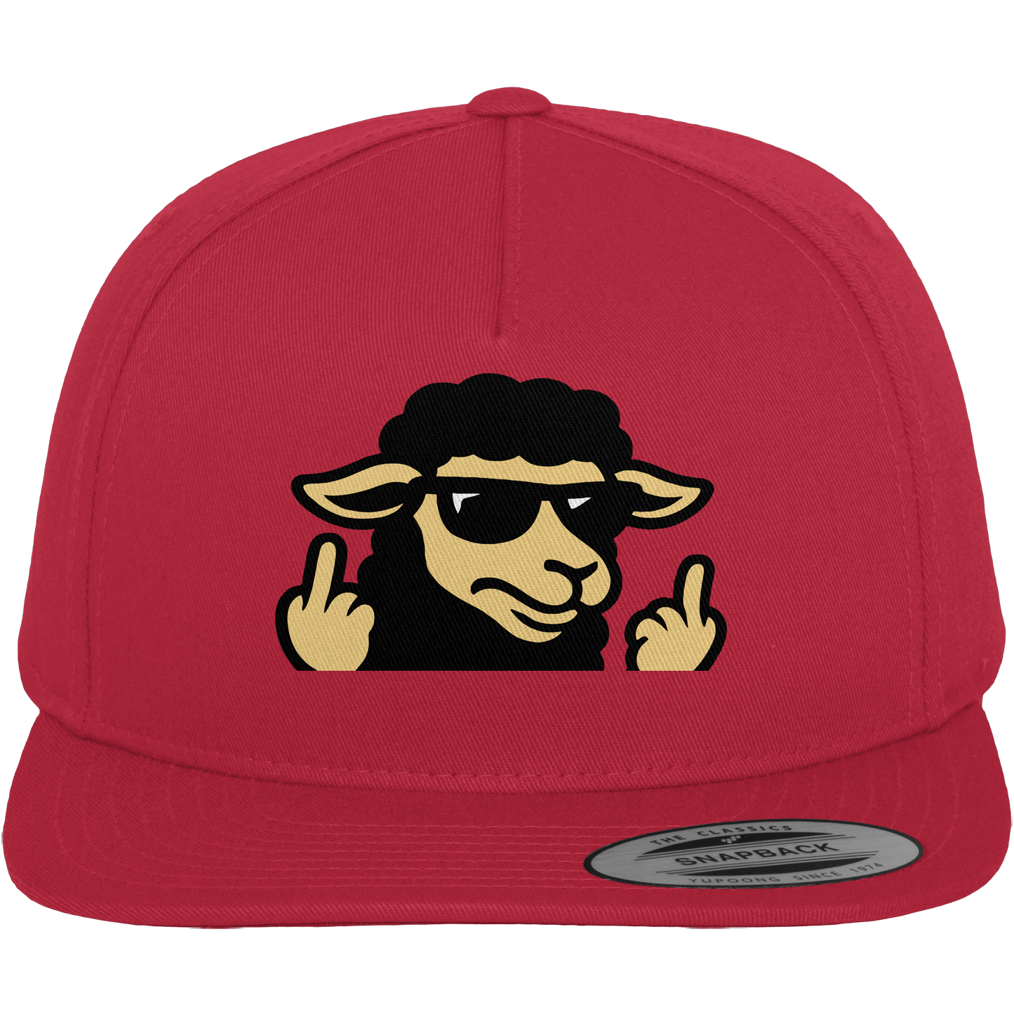 Schwarzes Schaf mit Mittelfinger – Schluss mit Nettigkeit - Premium Snapback