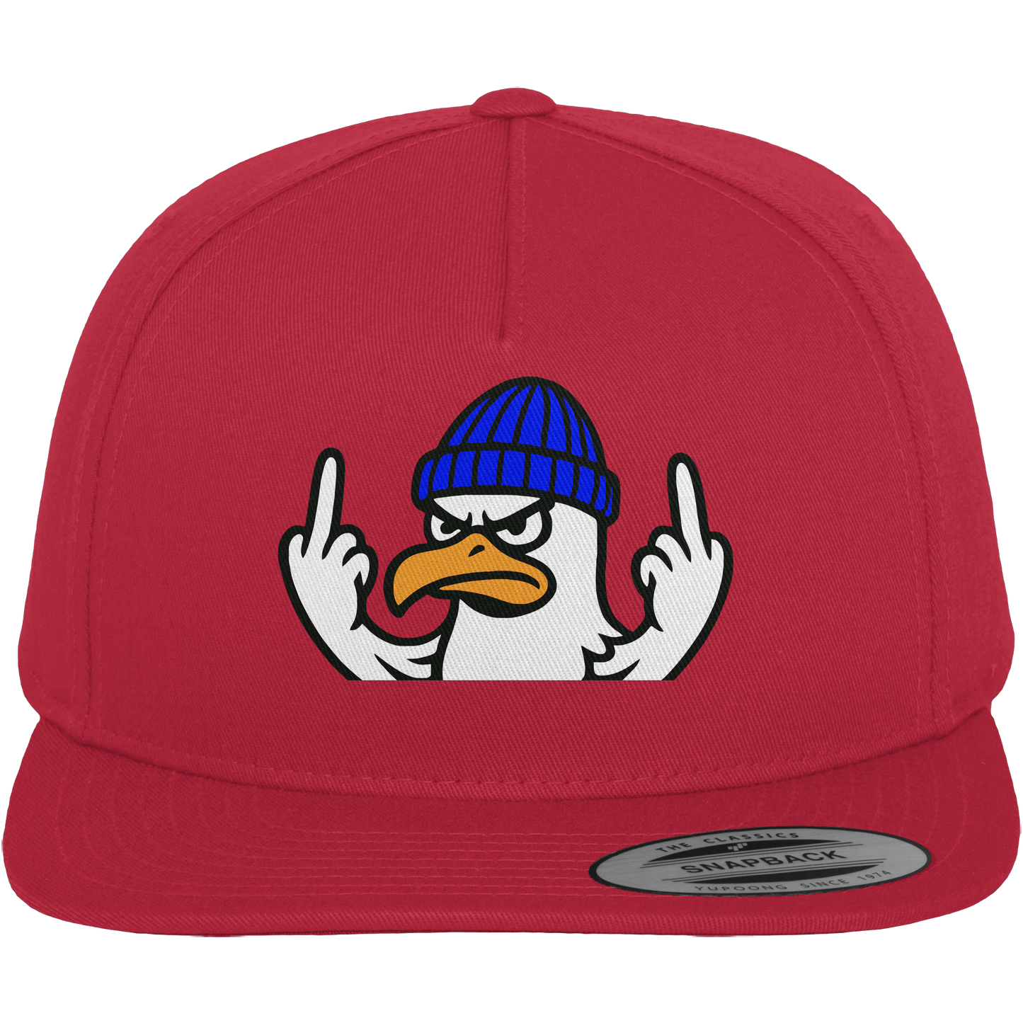 Möwe mit Mittelfinger – Vogel zeigen, Stil behalten  - Premium Snapback