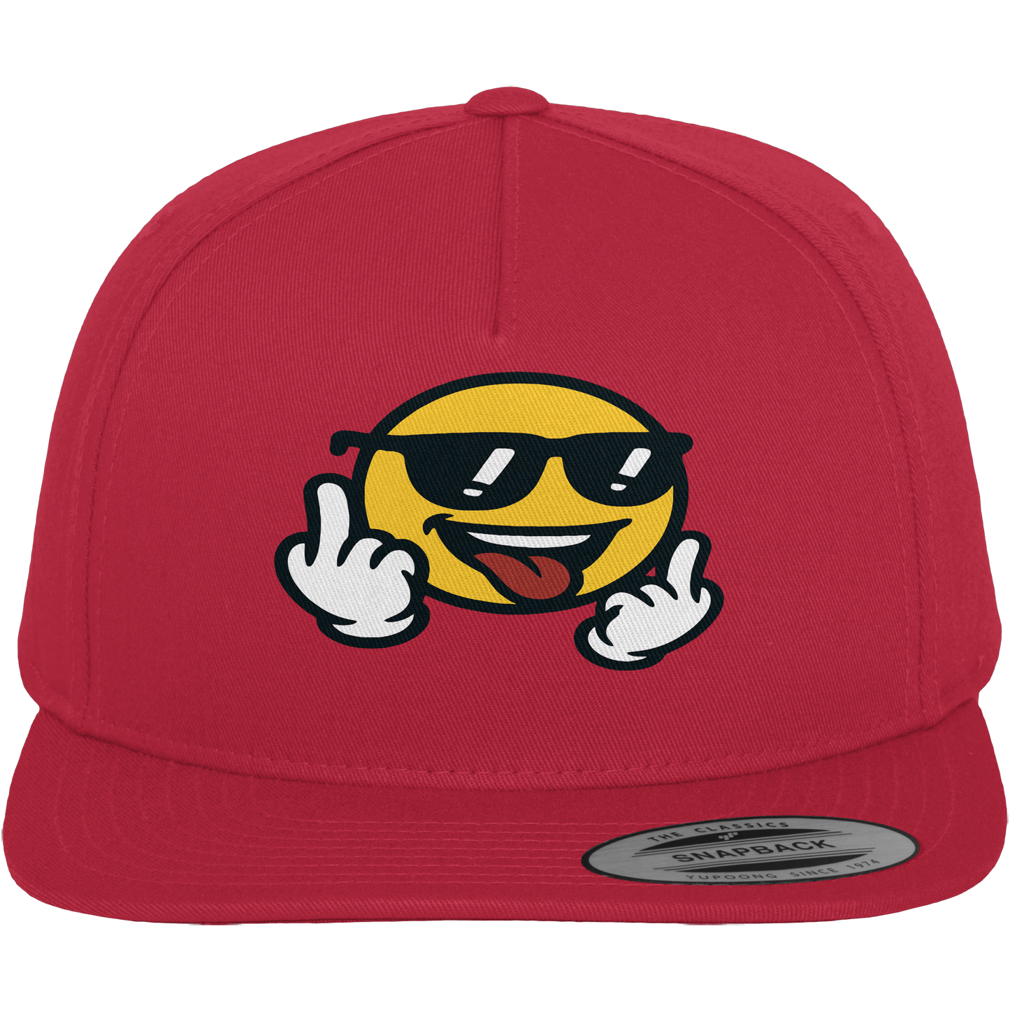 Smiley mit Mittelfinger – Der freundlichste Mittelfinger der Welt - Premium Snapback
