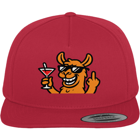 Lama mit Mittelfinger – Partymodus mit Attitüde  - Premium Snapback