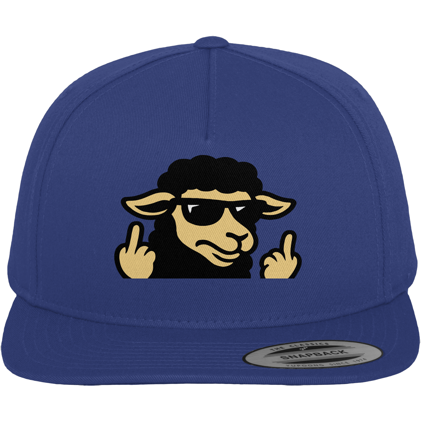Schwarzes Schaf mit Mittelfinger – Schluss mit Nettigkeit - Premium Snapback