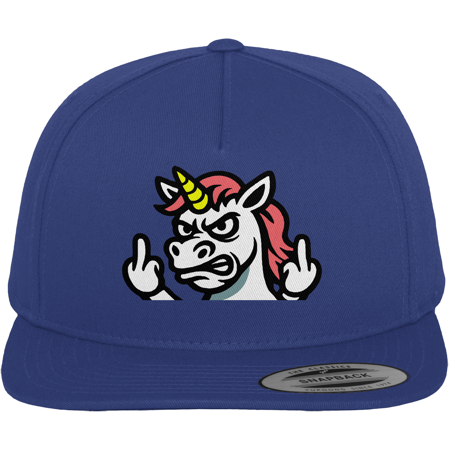 Einhorn mit Mittelfinger – Sag’s mit dem Horn - Premium Snapback