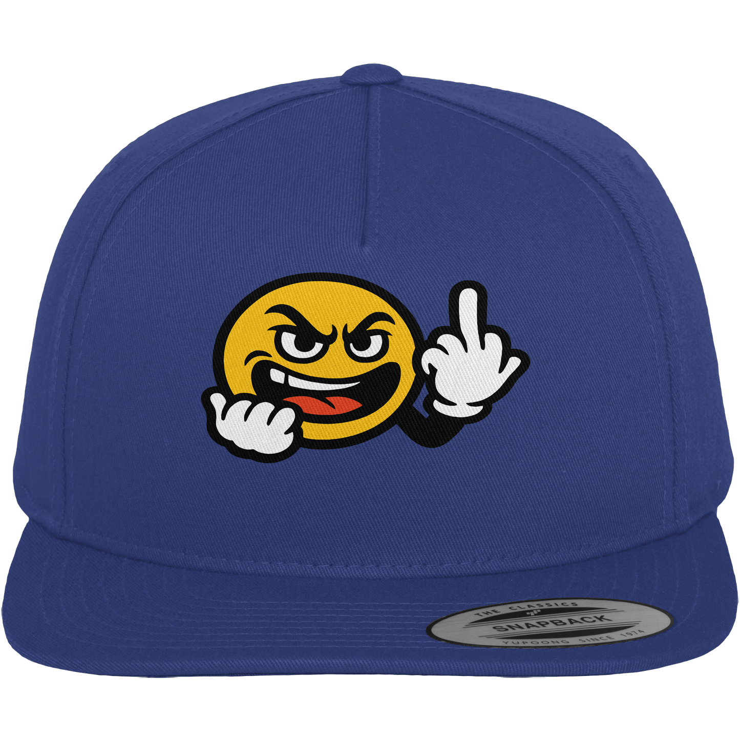 Smiley mit Mittelfinger – Gute Laune. Schlechte Laune. Klar geregelt. - Premium Snapback