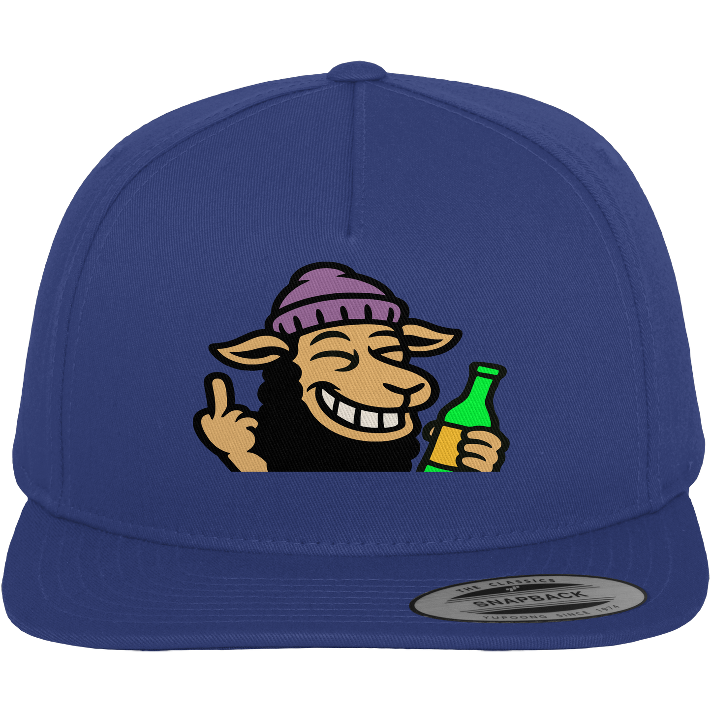Schaf mit Mittelfinger im Partymodus – Dancefloor? Nur wenn’s brennt - Premium Snapback