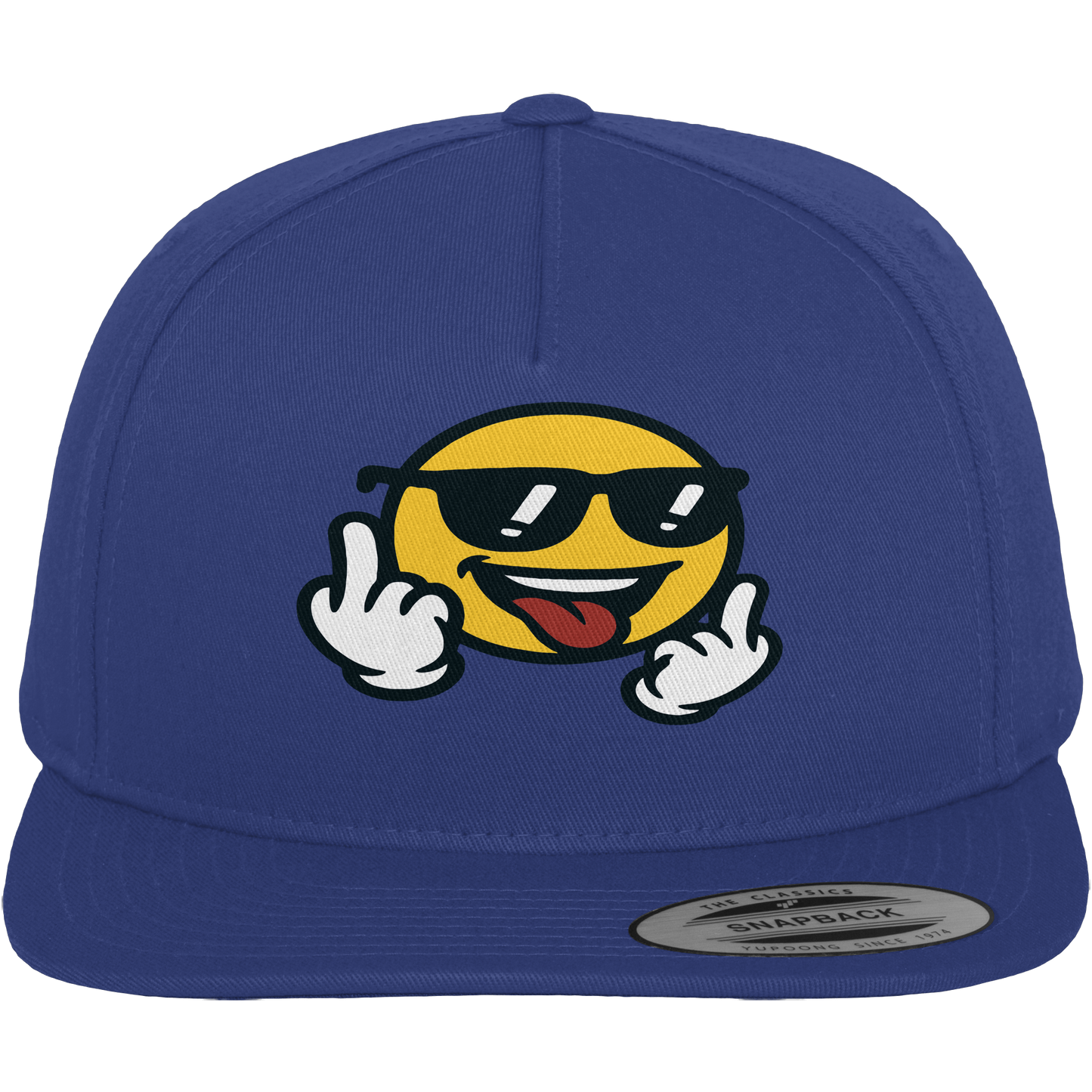 Smiley mit Mittelfinger – Der freundlichste Mittelfinger der Welt - Premium Snapback