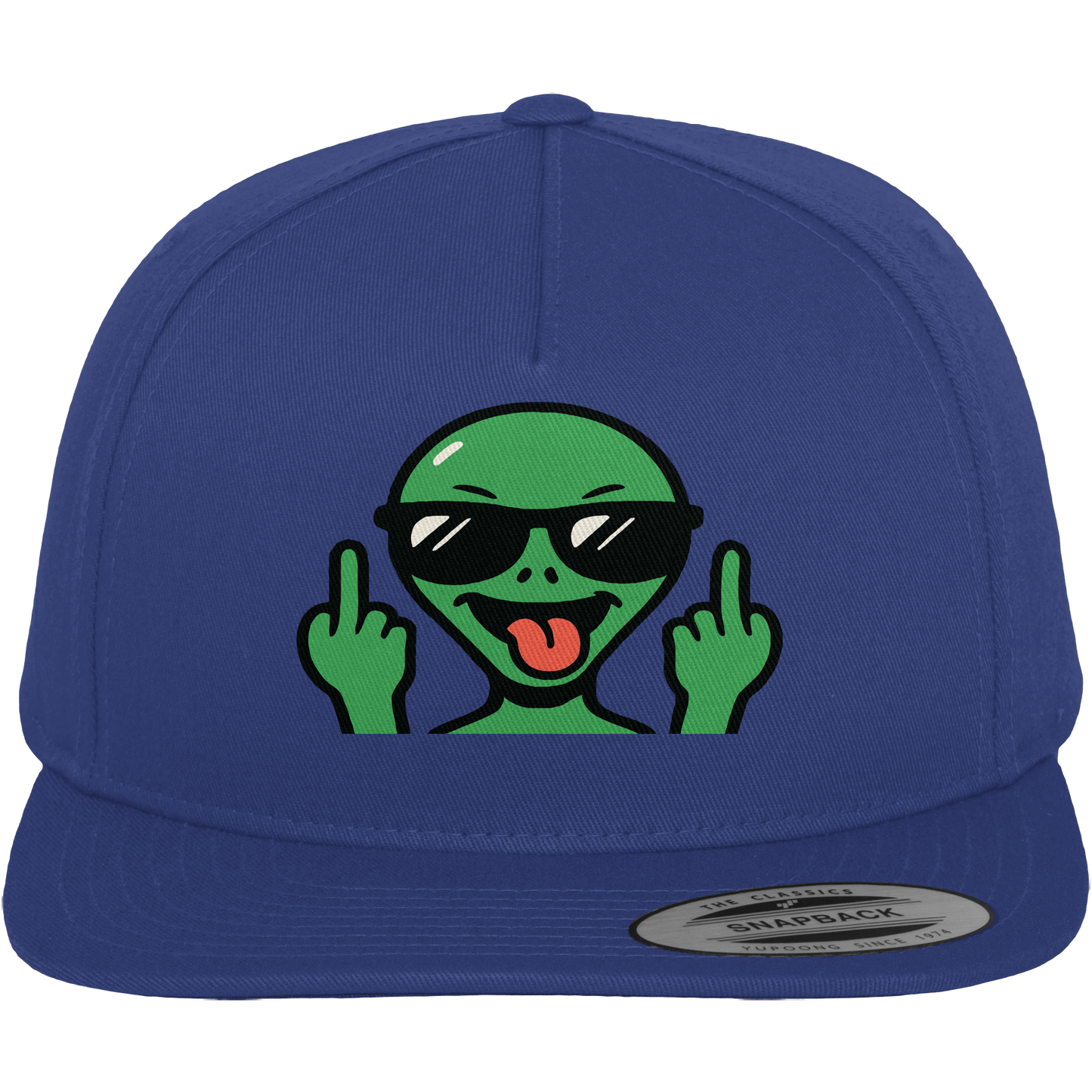 Alien mit Mittelfinger – Grüße vom Planeten Genervt - Premium Snapback