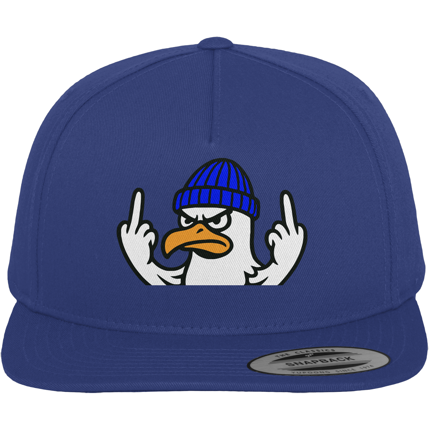 Möwe mit Mittelfinger – Vogel zeigen, Stil behalten  - Premium Snapback
