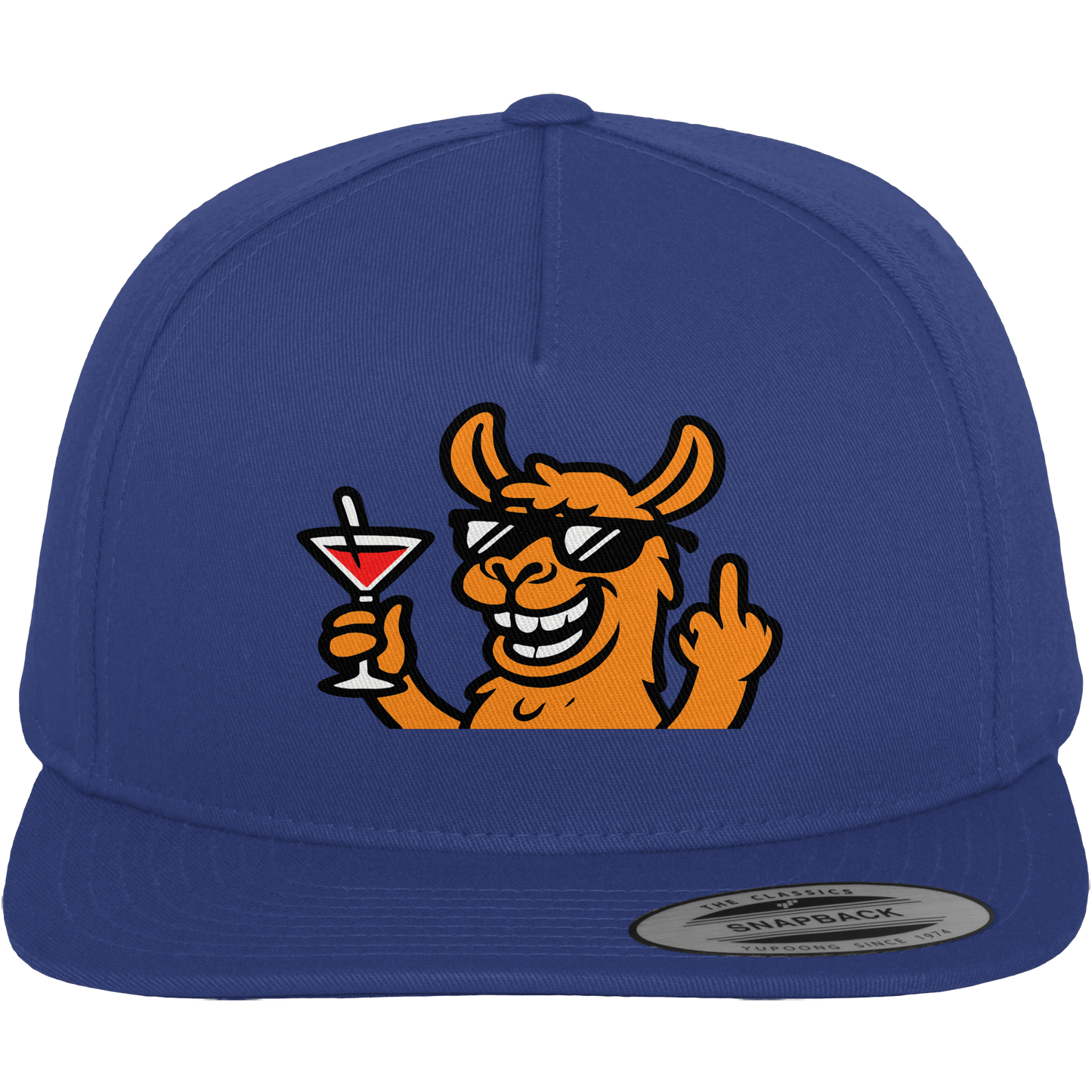 Lama mit Mittelfinger – Partymodus mit Attitüde  - Premium Snapback
