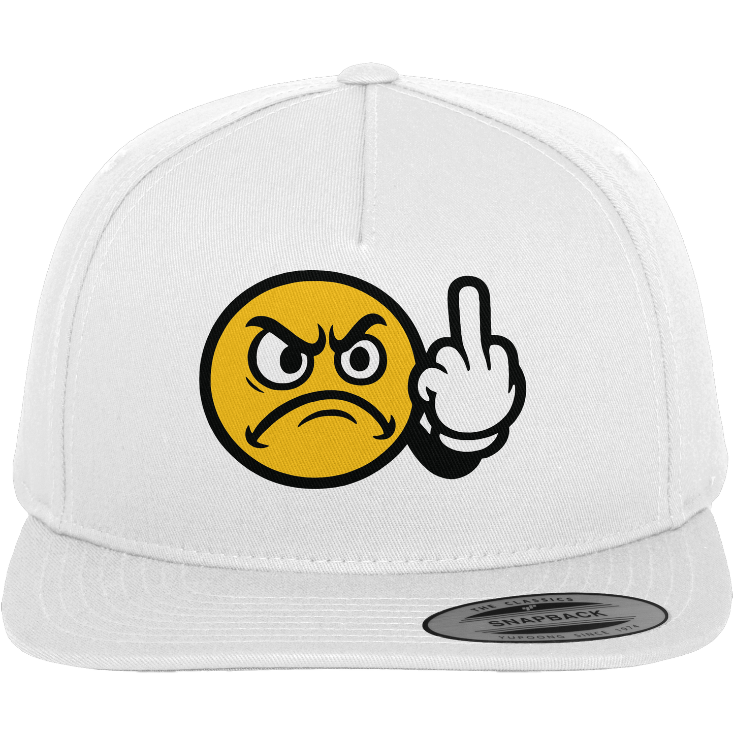 Smiley mit Mittelfinger – Dein stilles „Nope“ mit Gesicht - Premium Snapback
