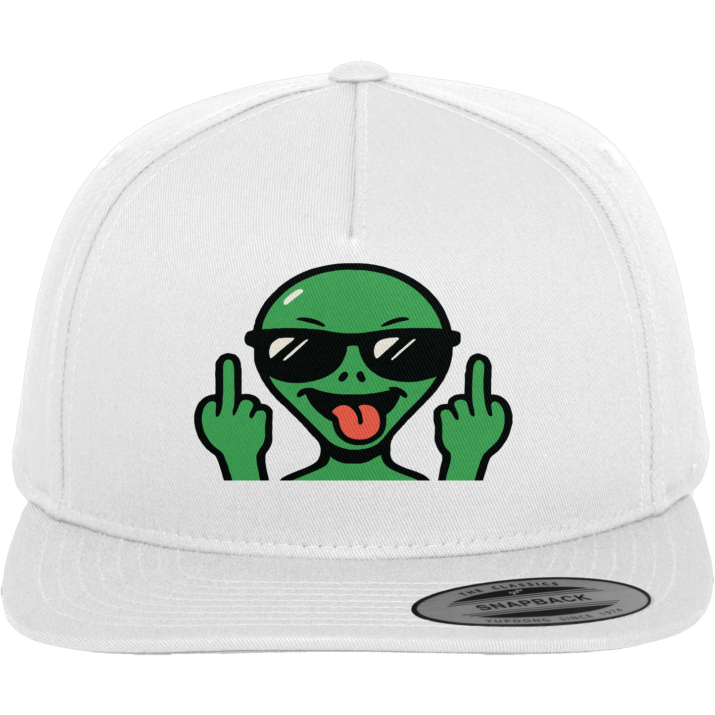 Alien mit Mittelfinger – Grüße vom Planeten Genervt - Premium Snapback