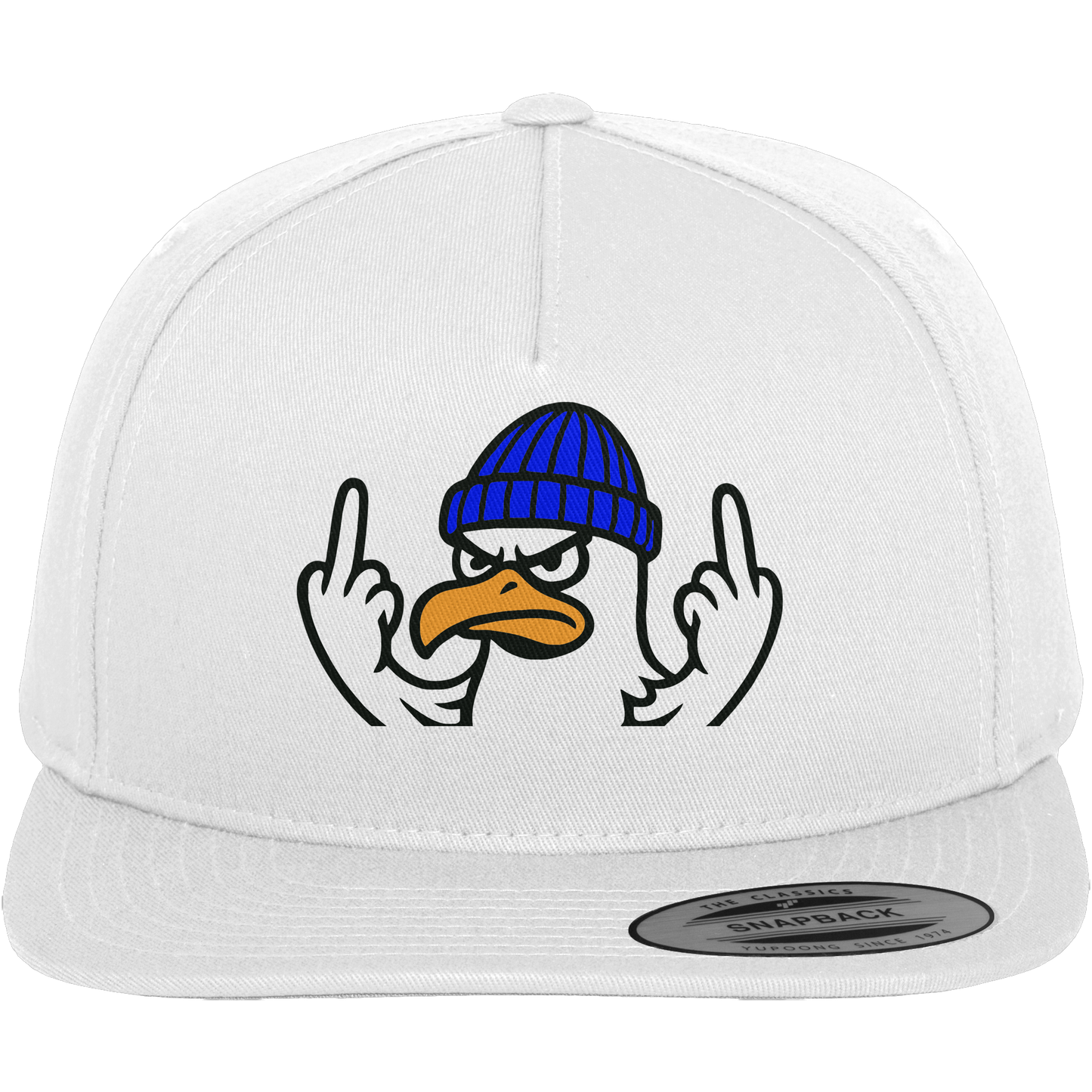 Möwe mit Mittelfinger – Vogel zeigen, Stil behalten  - Premium Snapback
