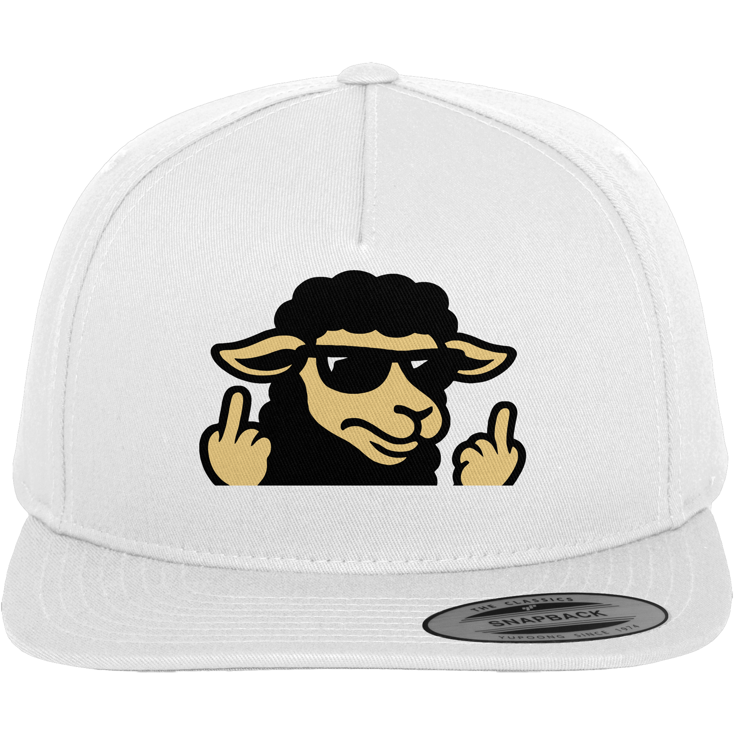 Schwarzes Schaf mit Mittelfinger – Schluss mit Nettigkeit - Premium Snapback