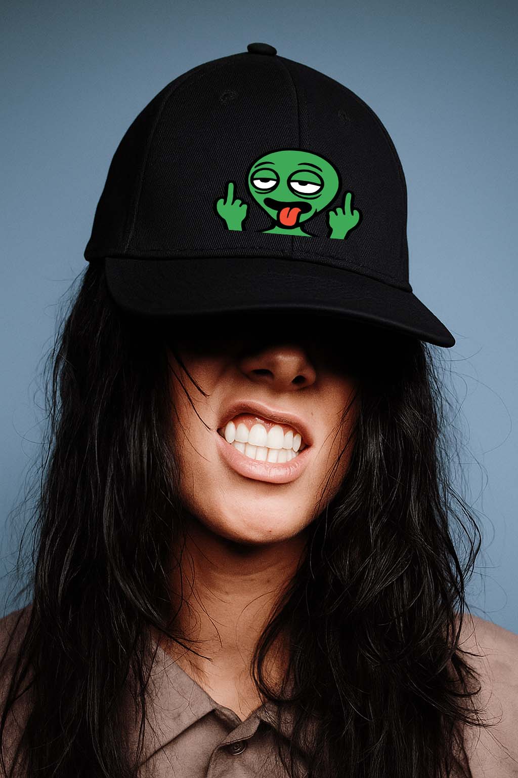 Mittelfinger Premium Snapbacks - Druck