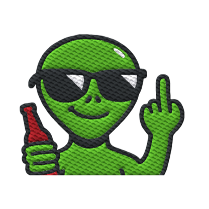 Alien mit Mittelfinger – Der Club gehört den Sternen - Organic Jogger Shorts (Stick)