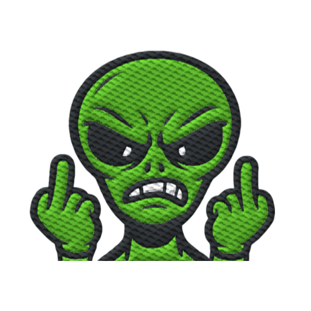 Alien mit Mittelfinger – Kontakt abgebrochen - Organic Jogger Shorts (Stick)