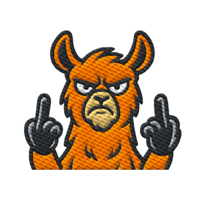 Lama mit Mittelfinger – Das Modeaccessoire für klare Kante und Ruhe - Organic Jogger Shorts (Stick)