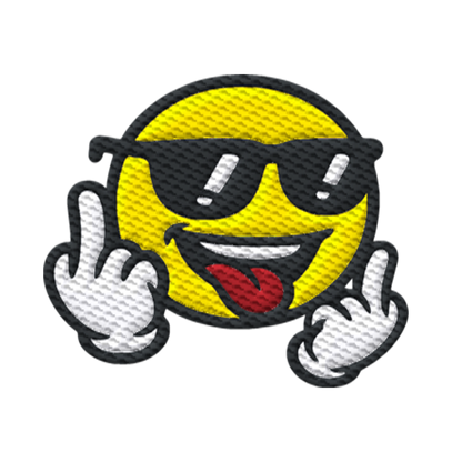 Smiley mit Mittelfinger – Der freundlichste Mittelfinger der Welt - Organic Zipper (Stick)