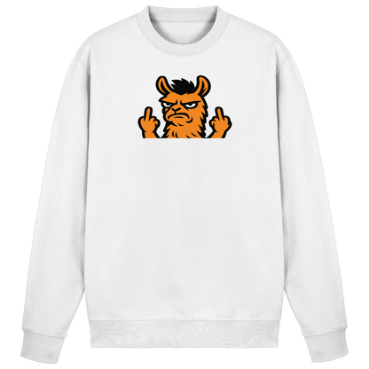 Lama mit Mittelfinger – Dein Mode-Statement gegen soziale Überforderung - Basic Sweatshirt