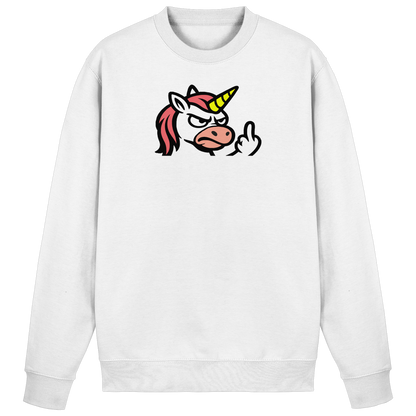 Einhorn mit Mittelfinger – Magie war gestern, jetzt kommt Klartext - Basic Sweatshirt