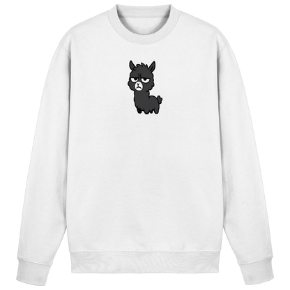 Alpaka mit Augenrollen & hochgezogener Lippe – Bitte nicht heute, Mensch - Basic Sweatshirt
