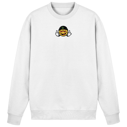 Smiley mit Mittelfinger – Lächeln. Ziehen. Grenzen setzen. - Basic Sweatshirt