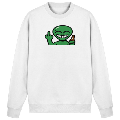 Alien mit Mittelfinger – Cosmic Party, irdischer Finger - Basic Sweatshirt