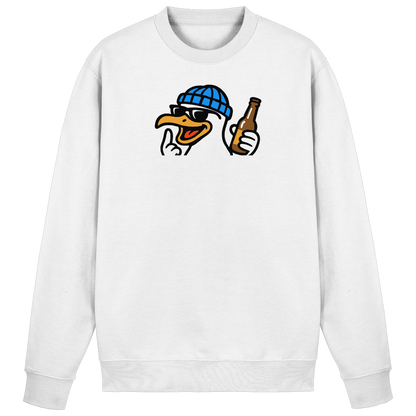 Möwe mit Mittelfinger – Dein nachtaktives Party-Orakel - Basic Sweatshirt
