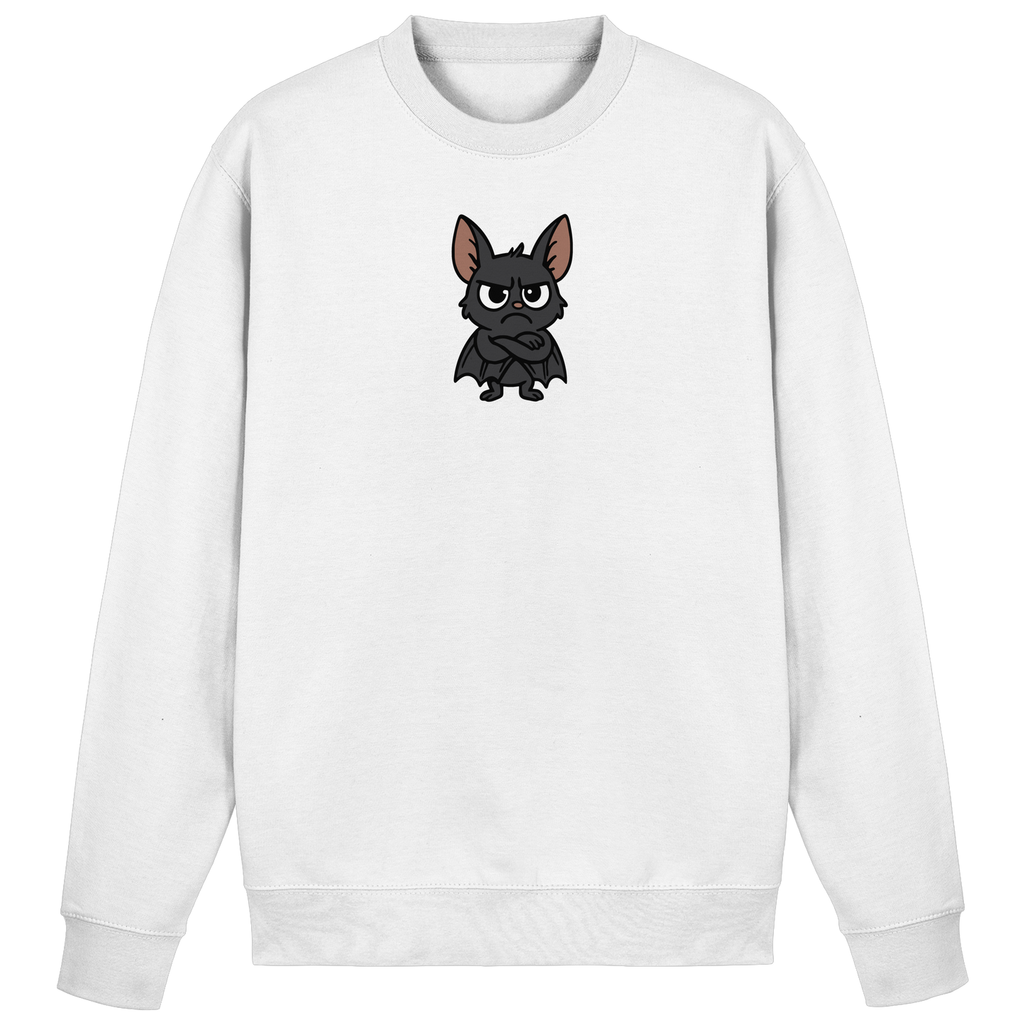 Fledermaus mit verschränkten Flügeln – Nachtmodus: Skepsis aktiv - Basic Sweatshirt