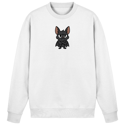 Fledermaus mit verschränkten Flügeln – Nachtmodus: Skepsis aktiv - Basic Sweatshirt