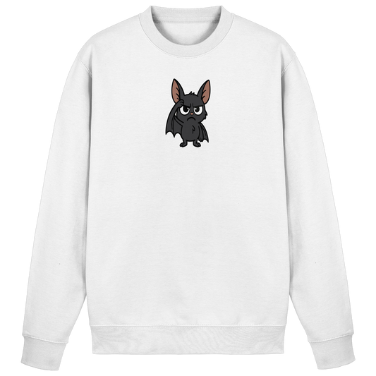 Fledermaus mit hochgezogener Braue – Nachtleben mit Meinung - Basic Sweatshirt