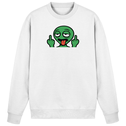 Alien mit Mittelfinger – Ich will nach Hause, aber erst flippe ich euch noch - Basic Sweatshirt